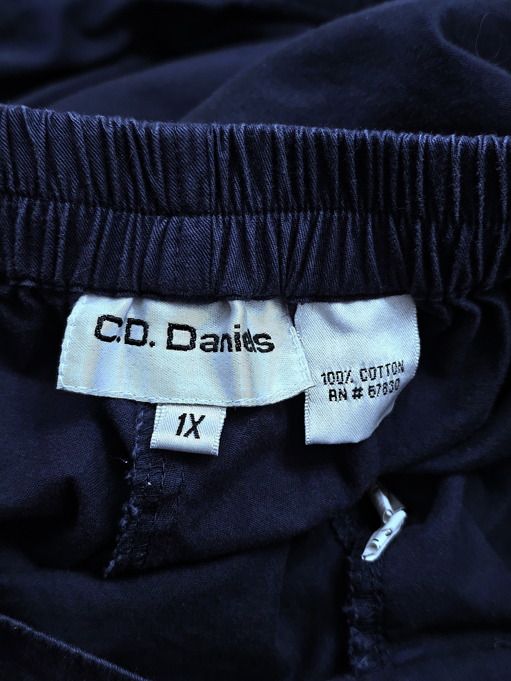 C.D. Daniels Navy Pull-On Capris with Side Pockets - Picture 7 of 7